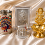 Collection of German silver God idols and decorative frames for spiritual gifting, festivals, weddings, and housewarming celebrations.